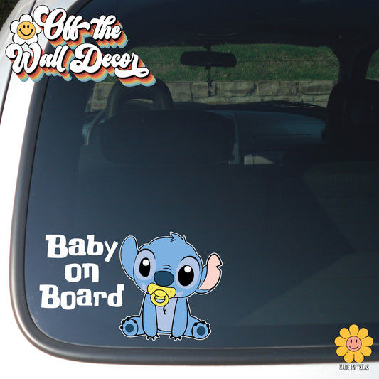 Stitch Baby | Baby on Board | Vinyl Decal Sticker