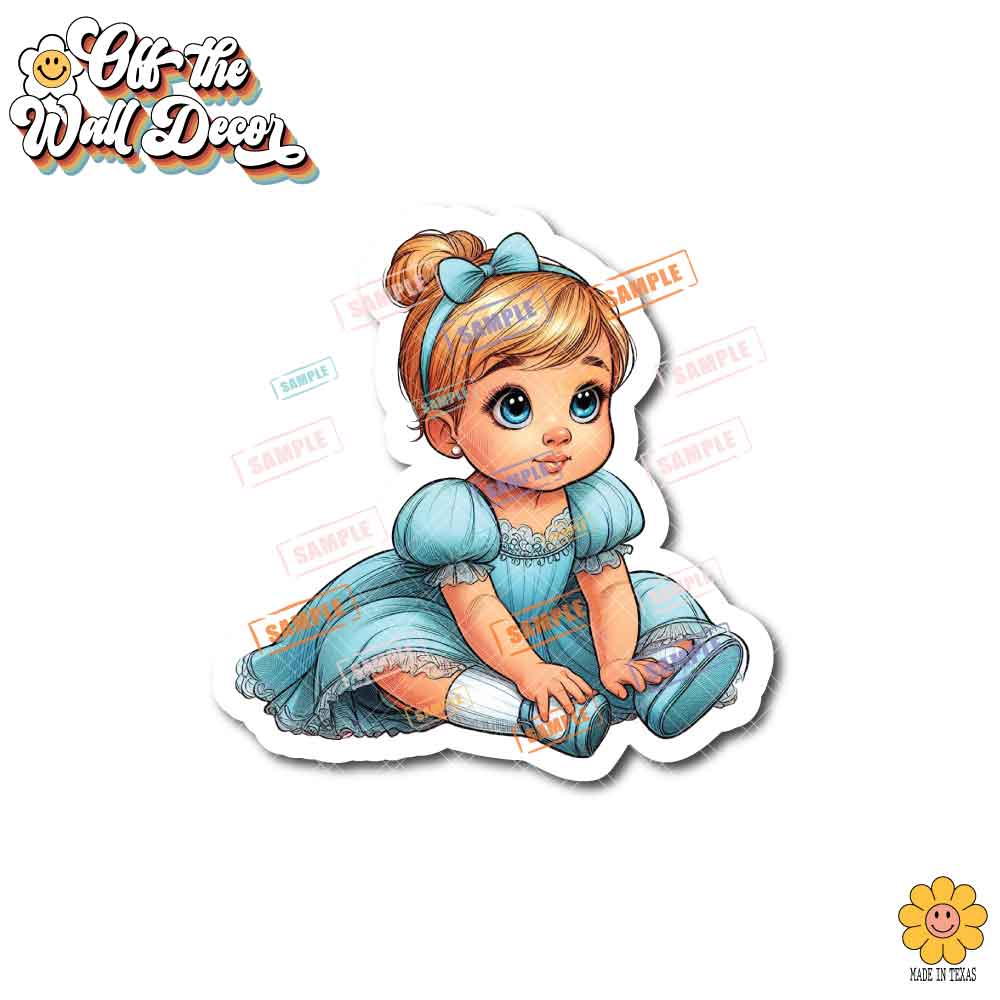 Little Princess and Fairy-tale Waterproof Sticker: Holographic or Glossy Laminate