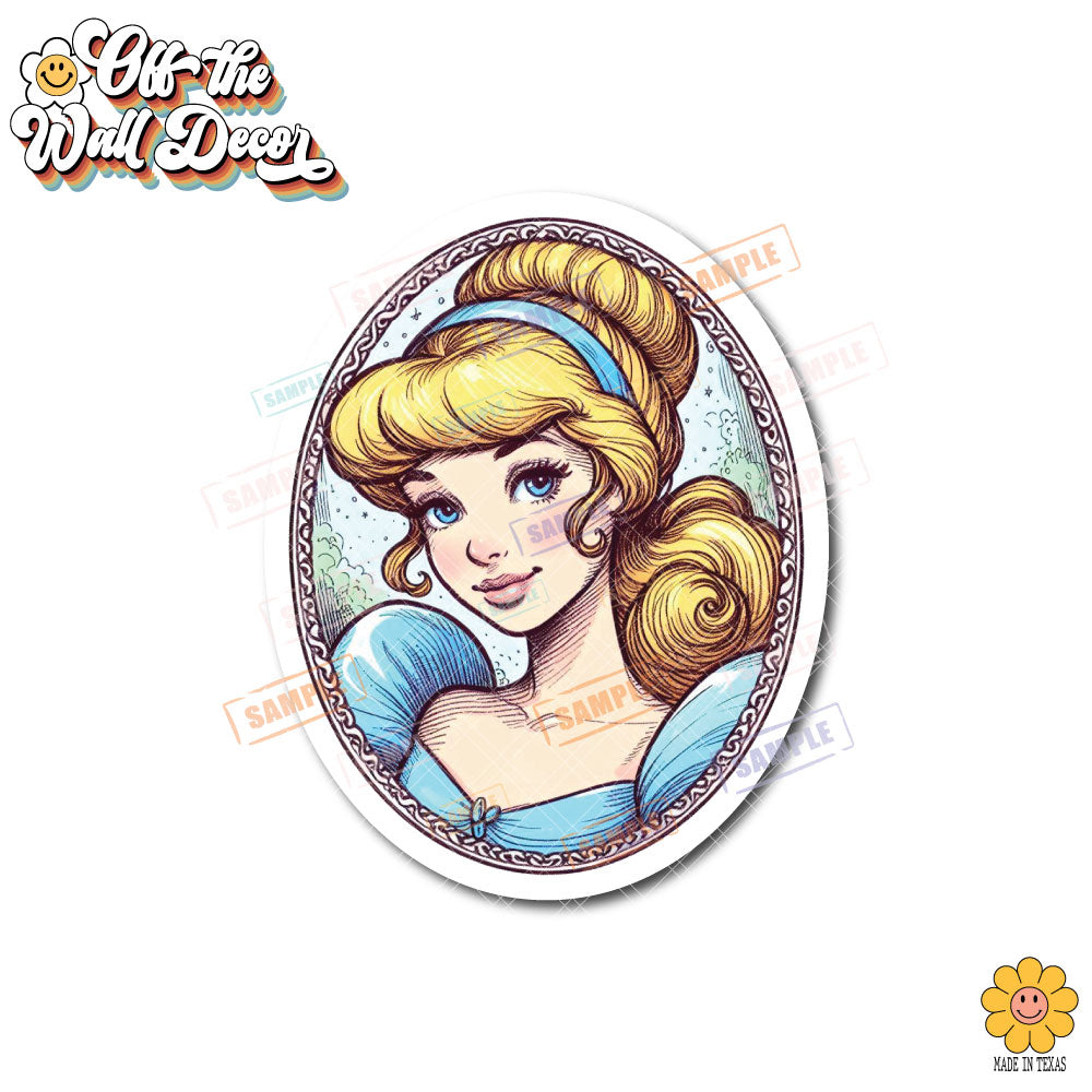 Princess Mug Waterproof Sticker: Holographic or Glossy Laminate