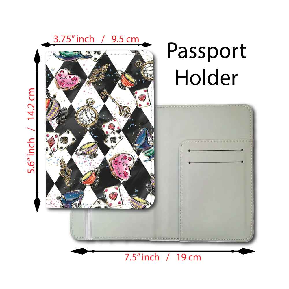 Alice in Wonderland Elements | Passport Holder & Luggage Tag