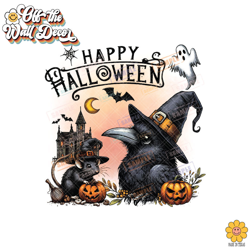 Happy Halloween Farm Animals SET of 2 | Pot holders, Trivets, Hot pads, Oven mitts, Heat resistant, and Washable