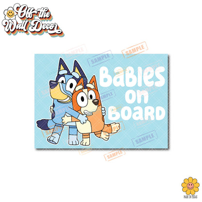 Bluey & Bingo | Baby on Board | Vinyl Decal Sticker