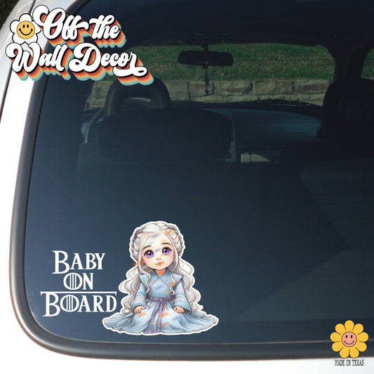 Little Daenerys | Baby on Board | Vinyl Decal Sticker