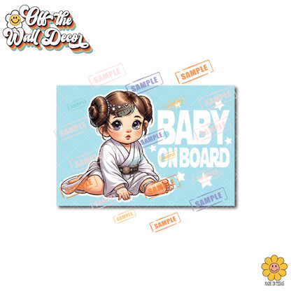 Baby Princess Leia | Baby on Board | Vinyl Decal Sticker