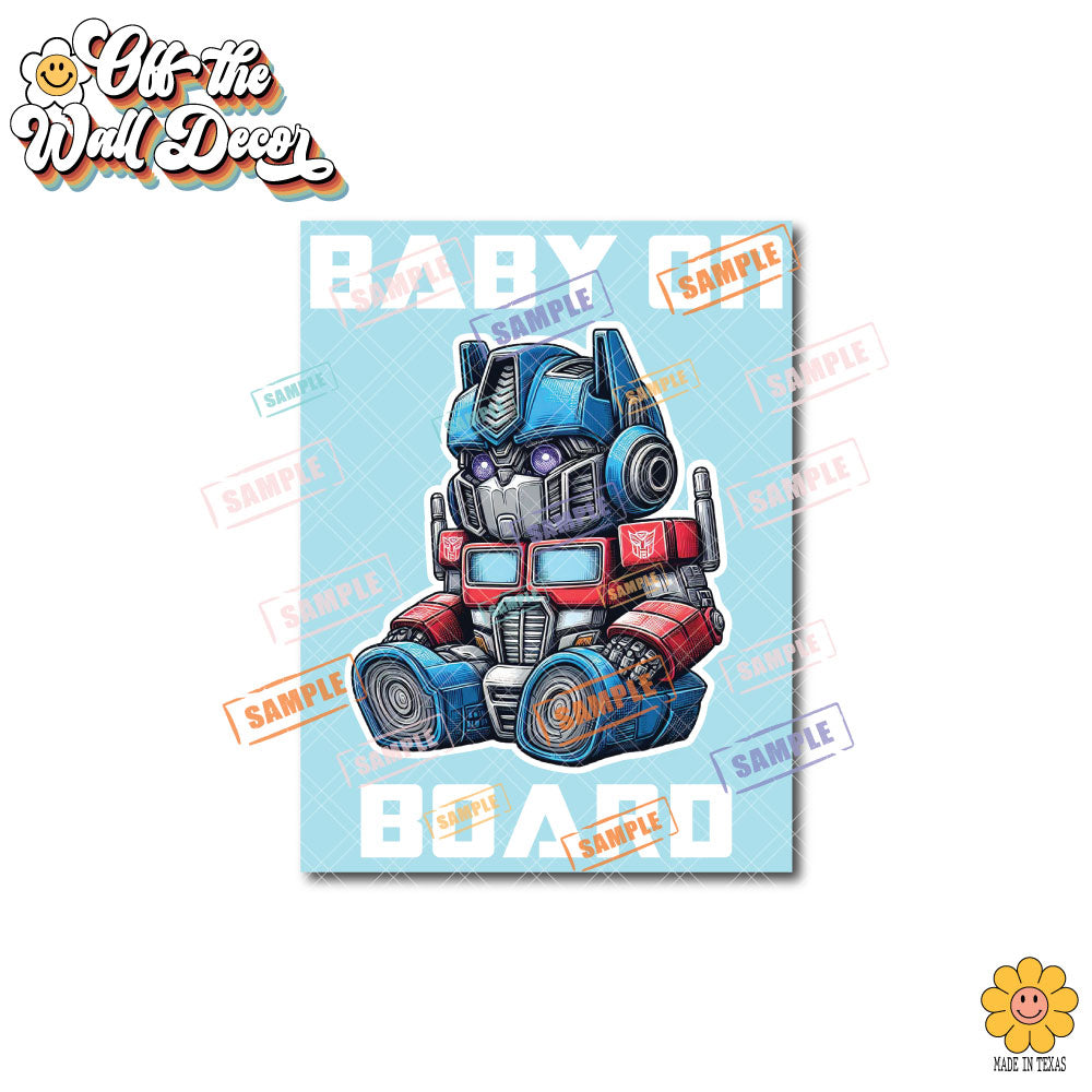 Baby Optimus Prime | Baby on Board | Vinyl Decal Sticker