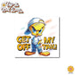 Angry Yellow Bird | Get Off My Tail! | Suction Cup Sign, Magnet OR Vinyl Decal Sticker