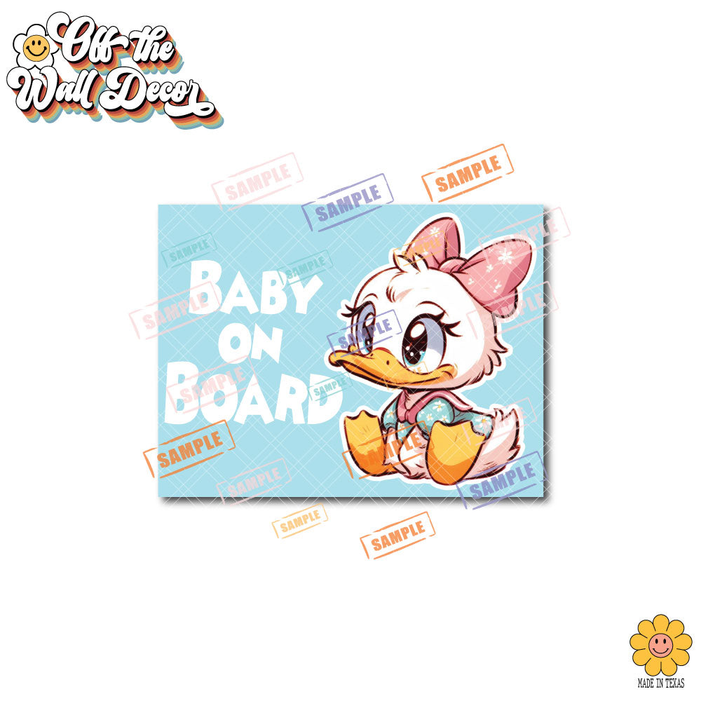 Baby Daisy | Baby on Board | Suction Cup Sign, Magnet OR Vinyl Decal Sticker