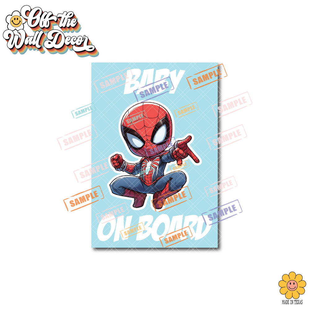 Hero Baby Spidey | Baby on Board | Suction Cup Sign, Magnet OR Vinyl Decal Sticker
