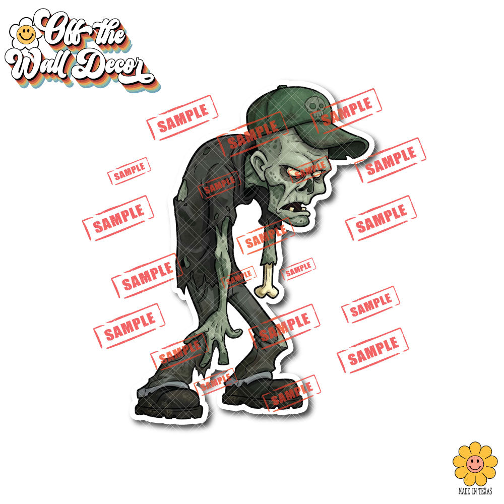 Colorful Zombie Family Stick Figure Vinyl Car Decal Sticker