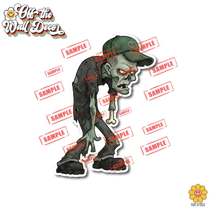 Colorful Zombie Family Stick Figure Vinyl Car Decal Sticker