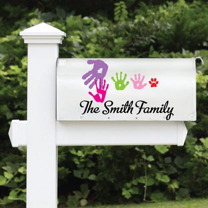 UP Family Hand Prints Mailbox Decals