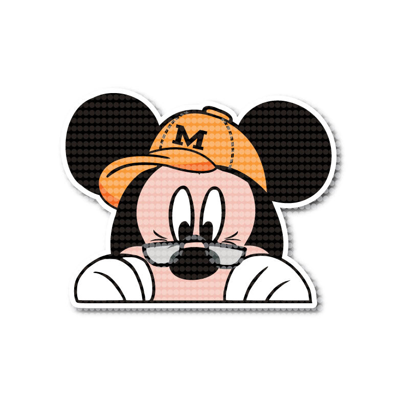 Mickey & Minnie Mouse Peeking Family