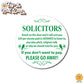 Humorous "No Soliciting" sign, front door sign, decorative door hanger