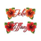 Personalized Name Hibiscus Flower Decals for: window, car doors, laptops and more.