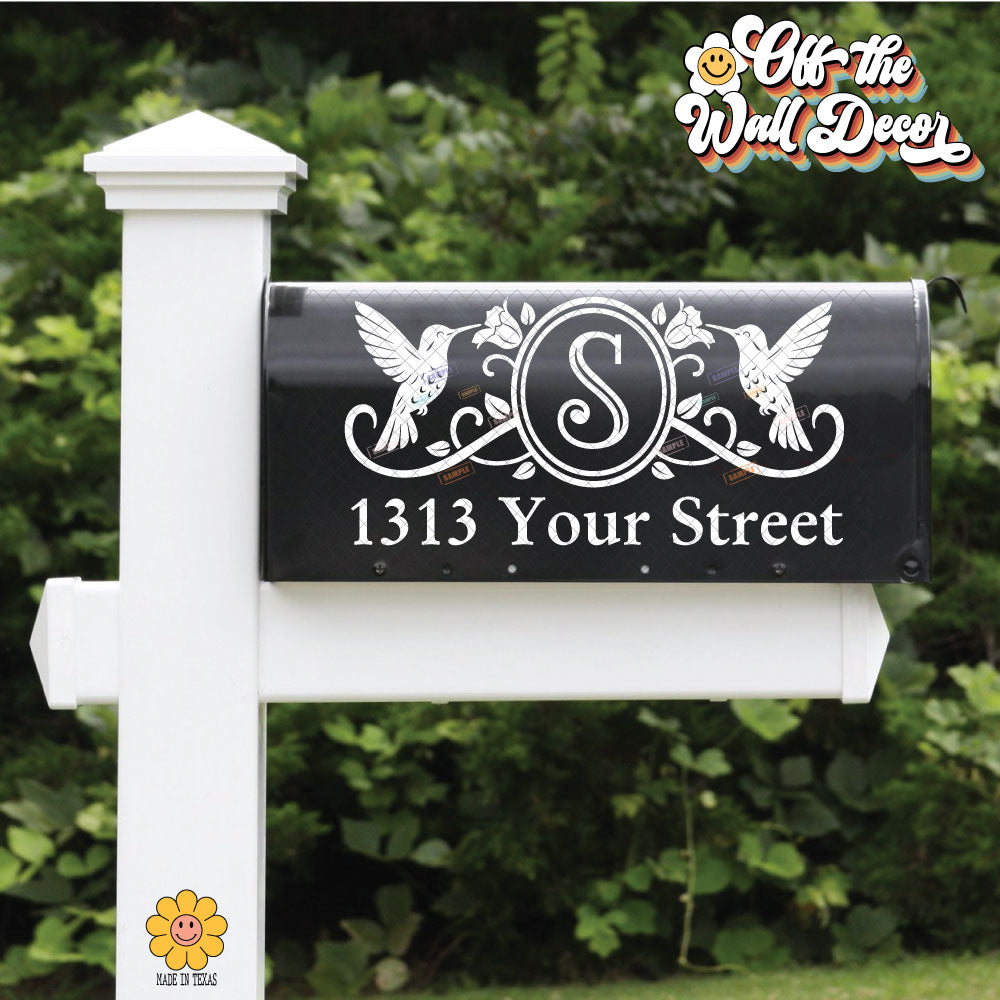 Hummingbird Mailbox Lettering