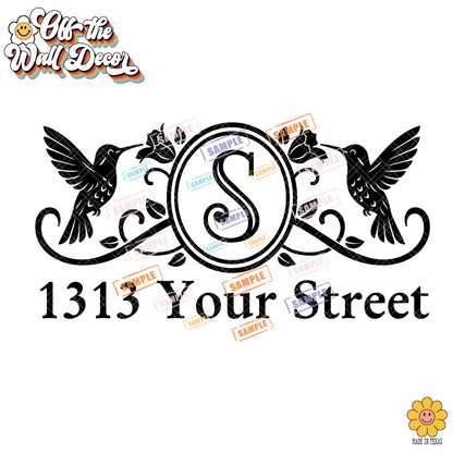 Hummingbird Mailbox Lettering