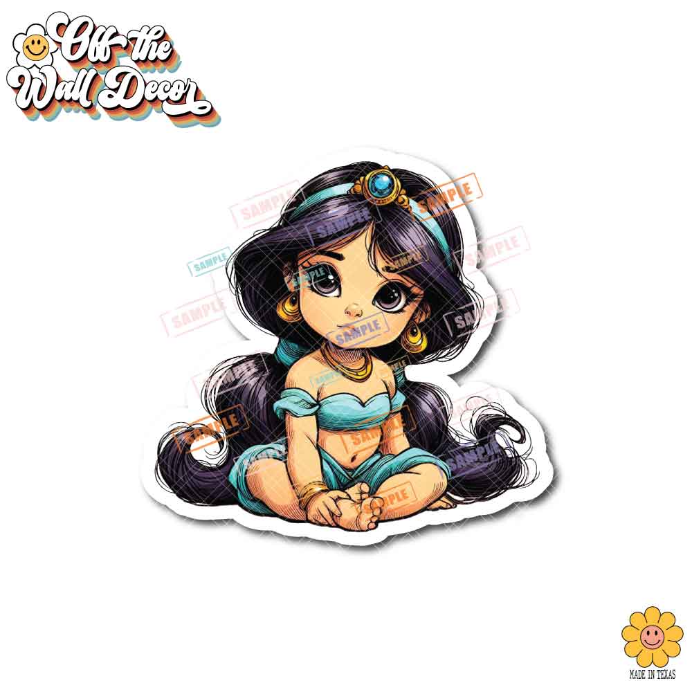 Little Princess and Fairy-tale Waterproof Sticker: Holographic or Glossy Laminate