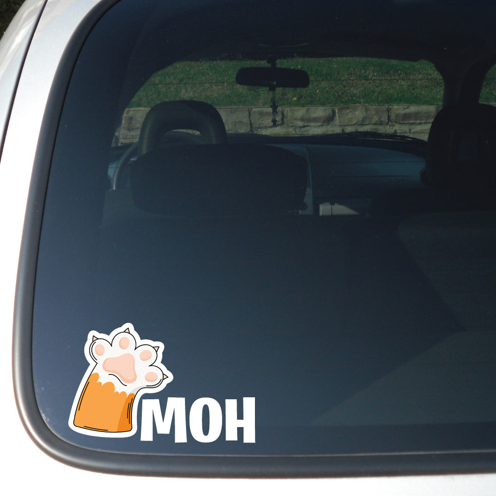 Kitten Paw MOH Car Window Vinyl Decal Sticker