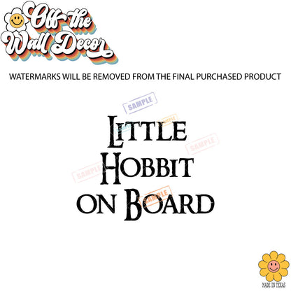 Little Hobbit on Board | Baby on Board | Vinyl Decal Sticker