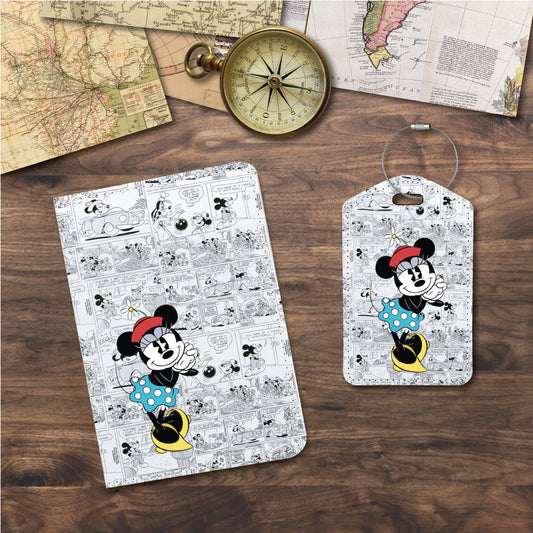 Classic Minnie Comic Collage | Passport Holder & Luggage Tag