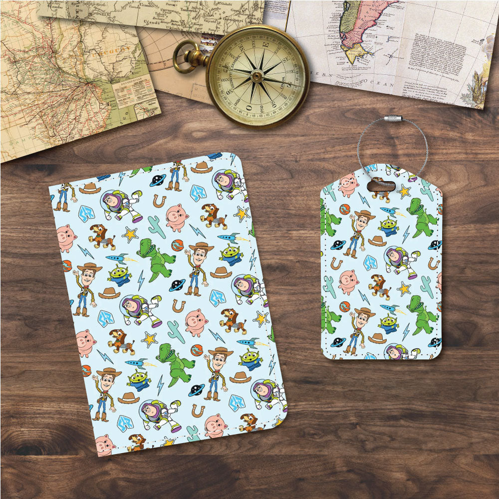 Toy Story Fabric Collage | Passport Holder & Luggage Tag