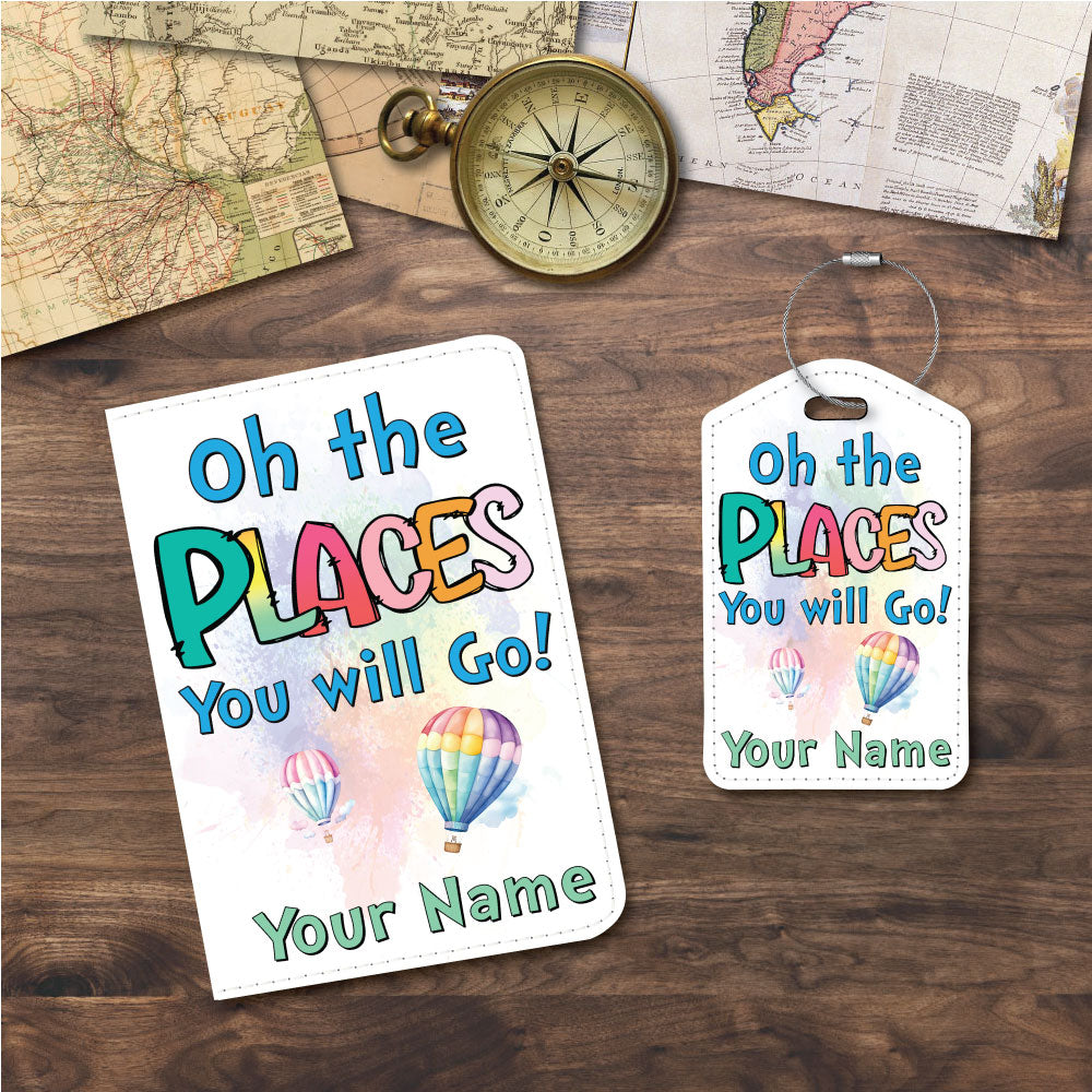 Oh the PLACES you will Go! | Passport Holder & Luggage Tag