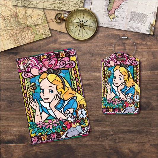 Alice "Stained Glass" | Passport Holder & Luggage Tag