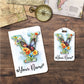 Butterfly Initial Personalized | Passport Holder & Luggage Tag