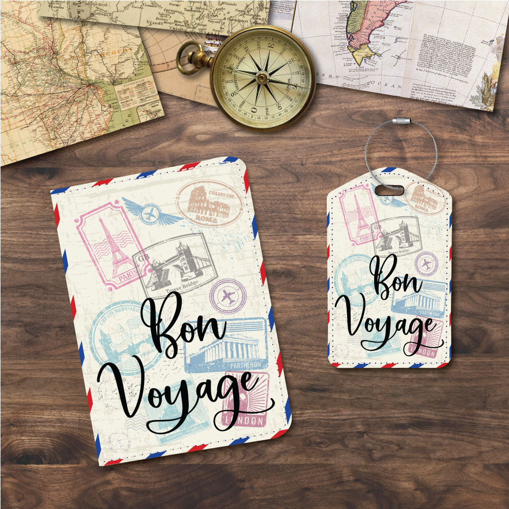 Bon Voyage | Passport Holder & Luggage Tag