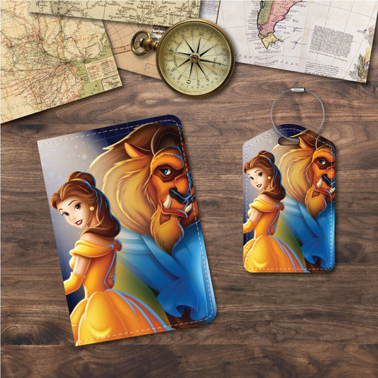 Classic Beauty and the Beast Portrait | Passport Holder & Luggage Tag