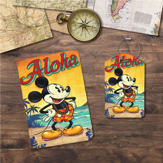 Aloha Mickey | Passport Holder & Luggage Tag