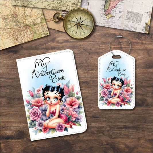 Betty Boop Flowers | Passport Holder & Luggage Tag