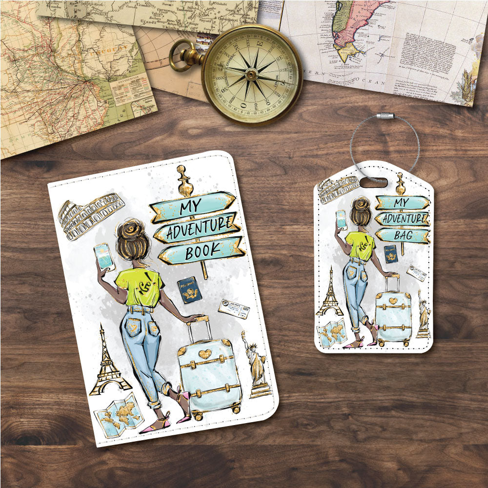 Wander! I Go! | Passport Holder & Luggage Tag