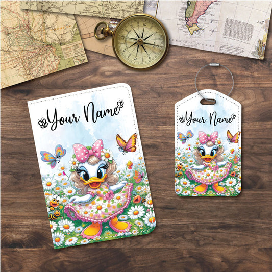 Daisy Duck in Pink | Passport Holder & Luggage Tag