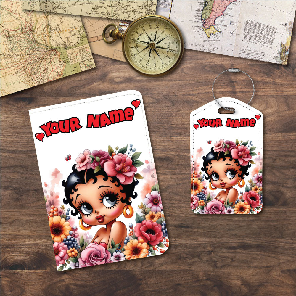 Betty Boop Floral Rich | Passport Holder & Luggage Tag