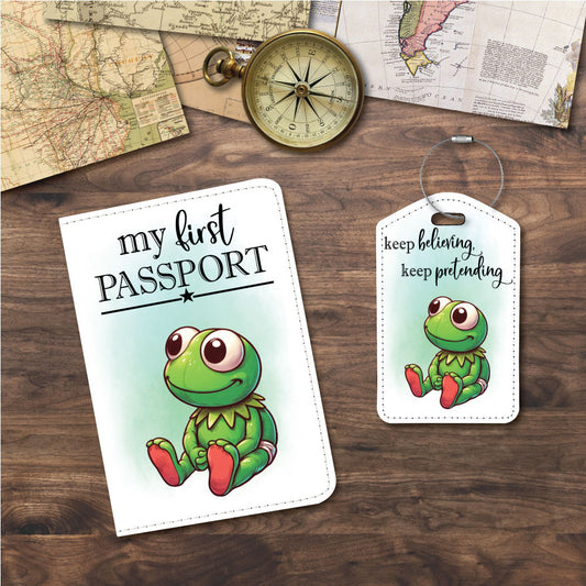 Baby Kermit | Passport Holder & Luggage Tag