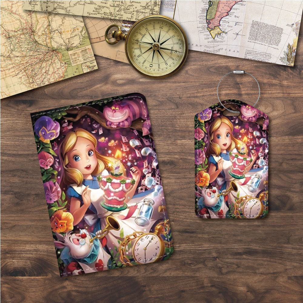 Alice In Wonder Land | Passport Holder & Luggage Tag