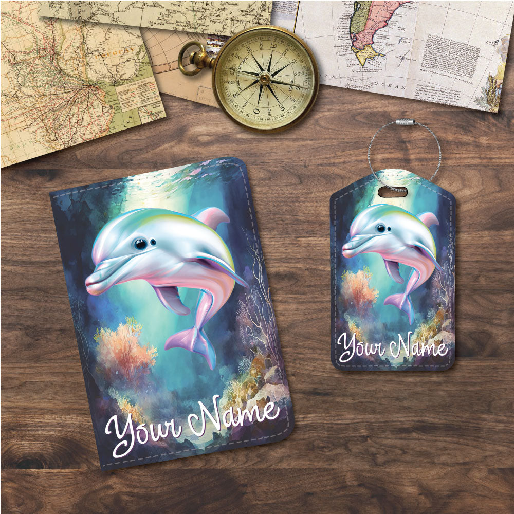 Dolphin | Passport Holder and Luggage Tag