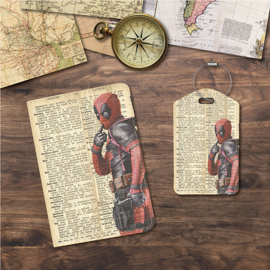 Dictionary Art Deadpool | Passport Holder & Luggage Tag