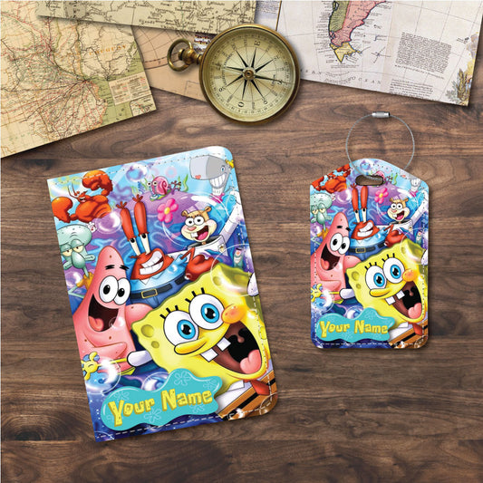 Sponge Bob | Passport Holder & Luggage Tag