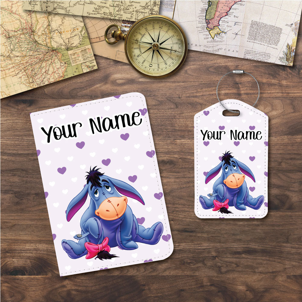 Eeyore with Hearts | Passport Holder & Luggage Tag