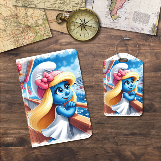 Cruising Smurfette | Passport Holder & Luggage Tag