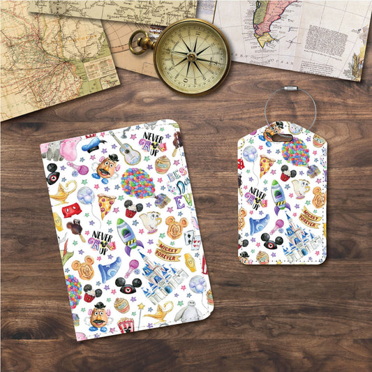 Disney Collage Best Day Ever!, Never Grow Up, Collage | Passport Holder & Luggage Tag