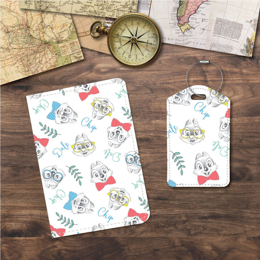 Chip N Dale Collage | Passport Holder & Luggage Tag