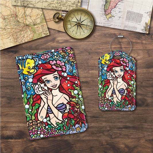 Ariel "Stained Glass" | Passport Holder & Luggage Tag