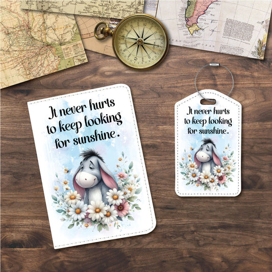 Eeyore Sunshine Quote | Passport Holder & Luggage Tag