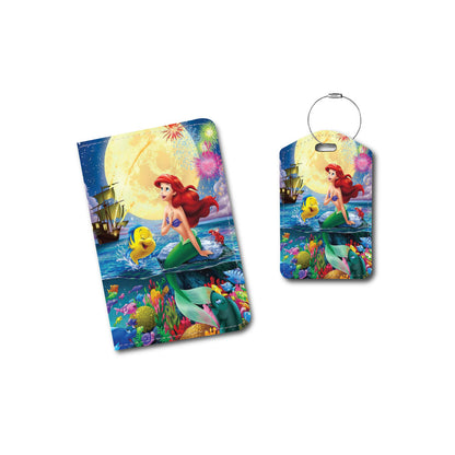 Ariel & Flounder | Passport Holder & Luggage Tag