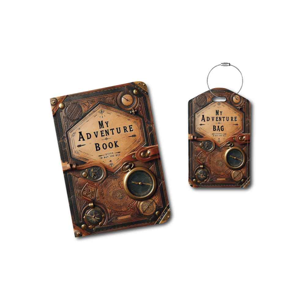 My Adventure Book Vintage Distressed Leather Look