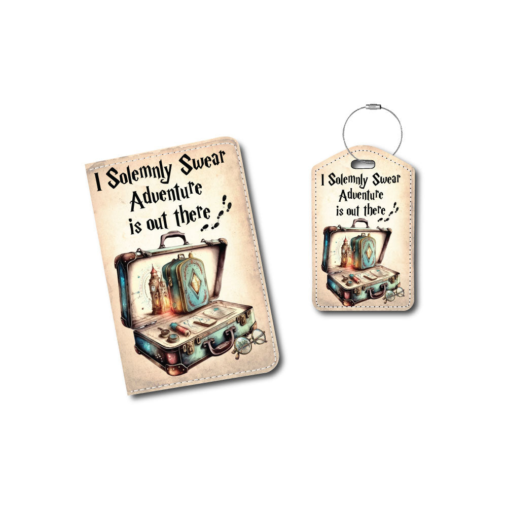 I Solemnly Swear Adventure is out there | Passport Holder & Luggage Tag