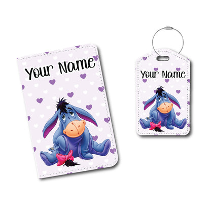 Eeyore with Hearts | Passport Holder & Luggage Tag